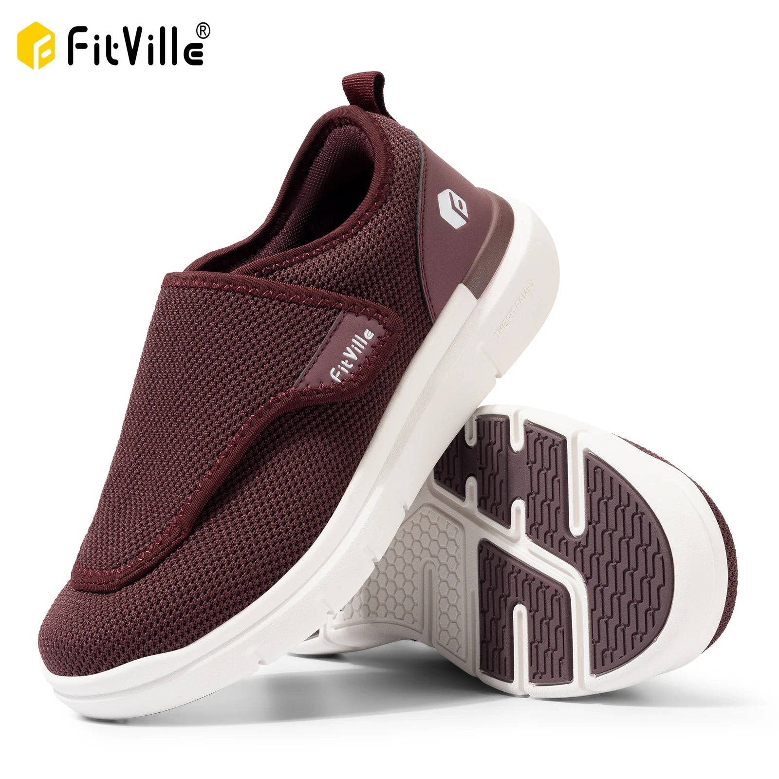 FitVille レディース 超ワイド 糖尿病対応シューズ｜調整可能 オーソペディック靴｜高齢者向け 歩行サポート