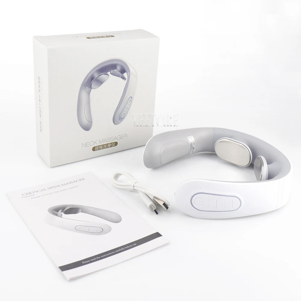 パルスネックマッサージャー｜電動スマートEMS｜首用マッサージ器具｜痛み緩和・リラクゼーション｜筋肉揉みほぐし