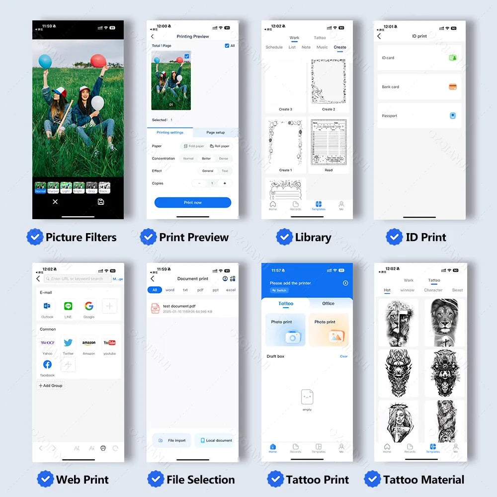 ポータブル A4対応 サーマルプリンター｜Bluetooth接続・インク不要・PDF/写真印刷 折りたたみ式