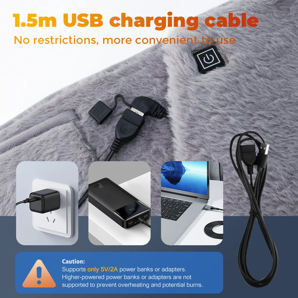 3段階調整 グラフェン電熱 腹巻きウォーマー USB給電｜子宮・お腹・腰・手元 冷え対策 温熱ベルト